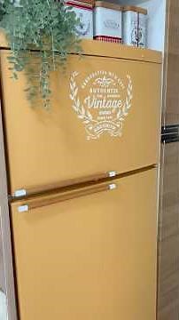 I renewed my old refrigerator 🤩 #diy #refrigeratorrenovation #change #diy #refrigeratorpainting