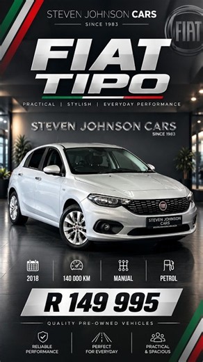 2018 Fiat Tipo 1.4 Easy 5DR | R149,995 | 140,000KM | Steven Johnson Cars
