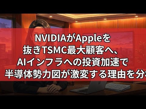 【特集】NVIDIAがAppleを抜きTSMC最大顧客へ、500億ドルの巨額契約が示すAI覇権の構造変化