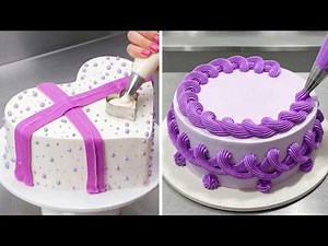 Top 72 So Easy Cake Decorating Ideas | Perfect Purple Homemade Layer Cream Cakes So Easy To Make