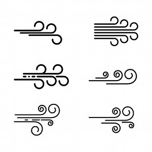 Wind vector icon design illustration template