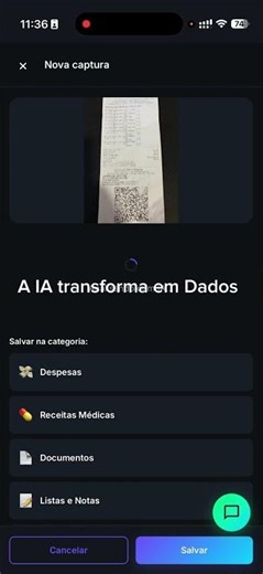 Organizei - Tire foto da nota fiscal e a IA organiza tudo