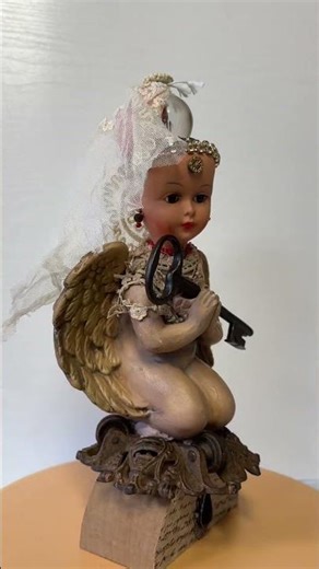 A new Assemblage from Found objects "Illuminated" #art #assemblage #foundobjectsart