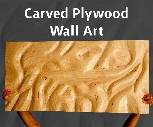 Beautiful Carved Plywood Wall Art (NO CNC)