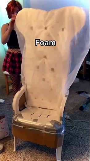 How we made our throne chair! Cardboard and duct tape