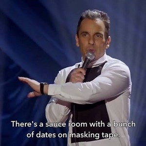 “I had a grandmother who lived in the basement... just cranking out lasagnas.” Watch “Why Would You Do That?”anytime, anywhere on Showtime on demand. | Sebastian Maniscalco