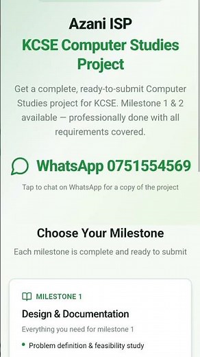 azani internet service provider How KCSE Computer Projects Use Databases & Flowcharts