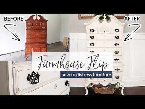 How To Distress Furniture | Farmhouse Furniture Makeover
