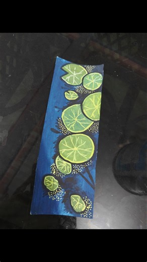 Proof that you don’t need a giant canvas to create a whole world🌍#lilypads#landscapepainting #viral