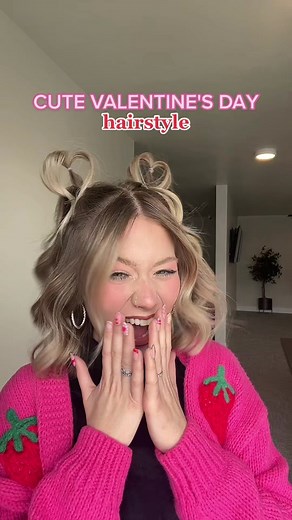 Cute Valentine's Day Hairstyle Tutorial for Short Hair