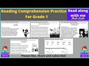 Reading Comprehension for Grade 1