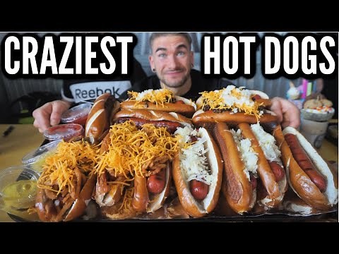 INSANE HOT DOG CHALLENGE | Fancy Hot Dog Food Challenge In Ohio | Man Vs Food