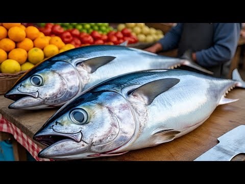 Everyday of My Life ❗🔥 Exploring Sorong Fish Market live broadcast of yellowfin tuna cutting