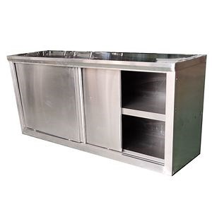 [Hot Item] Wall mount kitchen cabinets hotel kitchen vanity cabinet modern hanging cabinet Stainless Steel Locker