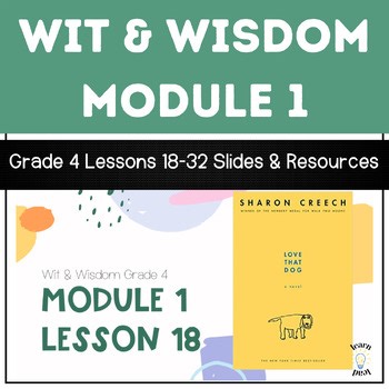 Wit & Wisdom Grade 4 Module 1 Lessons 18-32: EDITABLE Lesson Slides & Resources