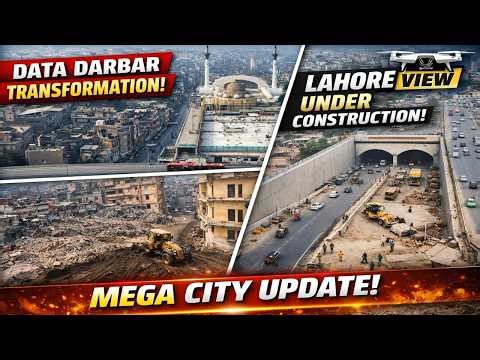 Lahore is Changing Fast! 🚧 Drone Tour of Data Darbar & Bhatti Chowk Mega Projects