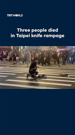 TRT World on Instagram: "At least three people were killed and nine others were injured in a knife attack in Taipei, Taiwan. Officials say the 27-year-old suspect set off smoke bombs at a metro station before stabbing people in a shopping area. He later fell from a building and was confirmed dead."