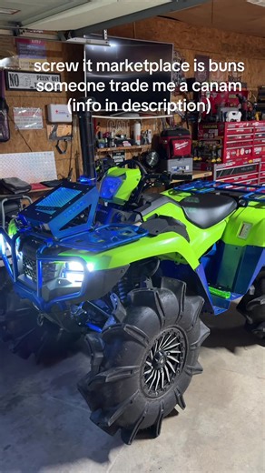 located in greers ferry arkansas 2024 Honda Foreman 520 1,000 miles Vessel Rad Kit Vessel Secondary air box delete Vessel 02 sensor tilt sensor delete Vessel center snorkel kit Vessel Headlights Vessel rear light Super ATV floorboard Highlifter arched arms 60% Gears reduction 34