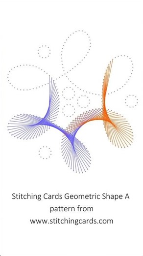 Geometric Shape A card stitching pattern animated