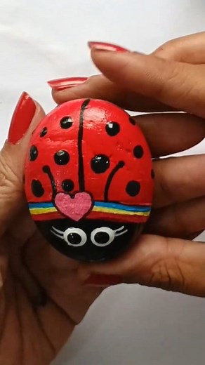 29K views · 321 reactions | Cute Ladybug Painting on Rock  #facebookreel | Little Rocks | Facebook
