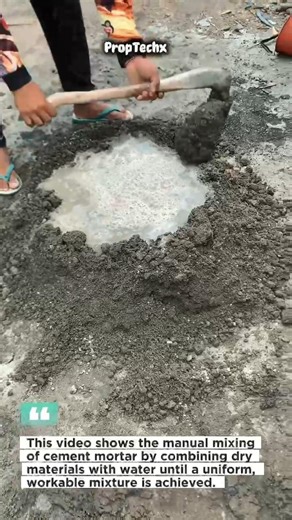 Manual Cement Mixing Process #Construction #Concrete #Shorts