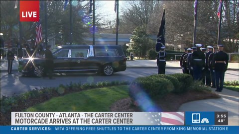 Honor Guard salutes former President Jimmy Carter