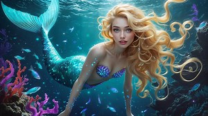 Underwater Mermaid | Digital Wall Art - Etsy