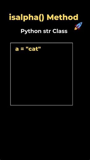16. isalpha() method in String class | Python #coding #datascience