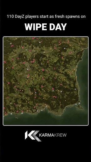 🧟 110 DayZ players start as fresh spawns on our Karmakrew servers, every dot has a story. 🏃