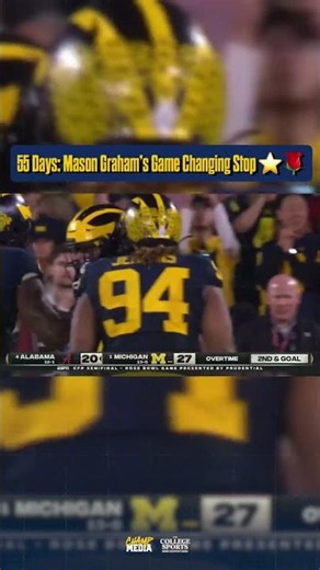 Mason Graham comes up huge in OT at the 2024 Rose Bowl 🙌🌹
