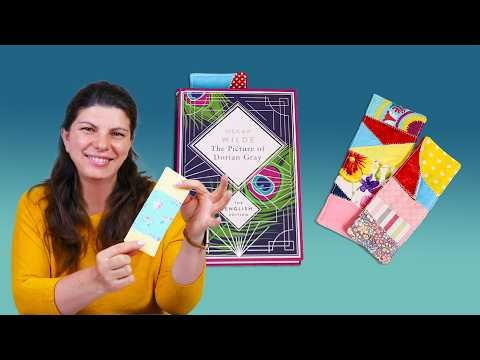 DIY Scrappy Bookmarks in 3 minutes // How to Sew a Bookmark from Fabric Scraps // Sewing Gift Ideas