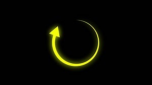 Refresh button icon with circle arrow rotation animation on a black background.