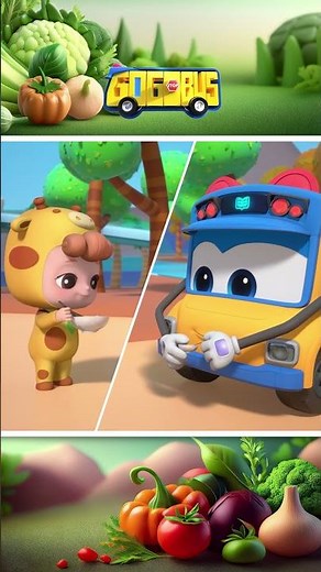 I Love Vegetables 🥕❤️ | Yummy Vegetables Song 🚌🎶 #shorts #nurseryrhymes #kidssong #gogobus