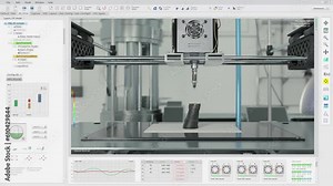 Futuristic technology ui designing the 3D replica of the limb. Futuristic engineering software ui displays the design of the prosthetic hand. Futuristic system ui designing the arm replacement.