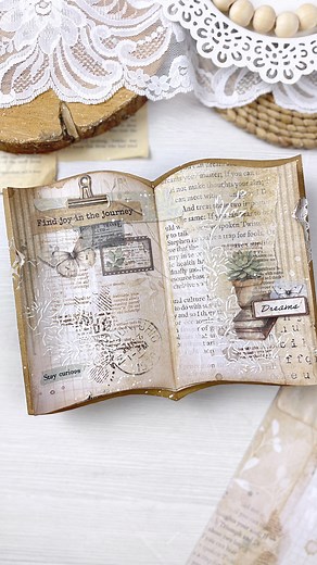 7.4K views · 161 reactions | Card in a shape of a book 癩 Easy and gorgeous!!! …… I love making cards in unusual shapes, you do not beed much to create one of a kind card that will catch an attention ☺️ Let me know what you think about this idea? Will you make one? ….. @stamperia Secret Diary collection …. #cardmaking #papercraft #handmadecards #bookcard #papercraftinspirations #craftingaddict #stamperia #stamperiateacher | Emilia Sieradzan Creative Studio | Facebook