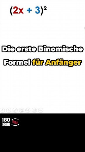 Die erste Binomische Formel für Anfänger