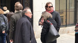 Arpad Busson arrives at court for custody battle with Thurman