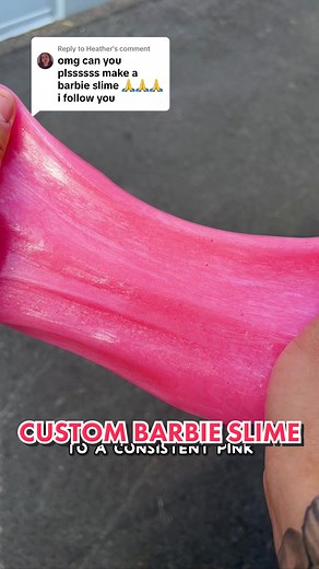 DIY Barbie Pink Glitter Slime Tutorial