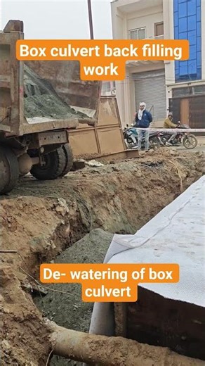 box culvert back filling | culvert pre-cast box culvert| #construction #boxculvert #civilwork