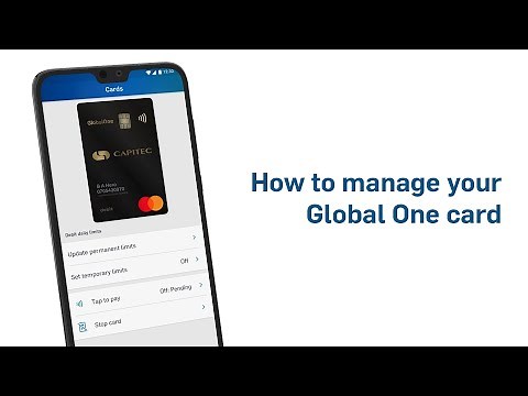 Our new app | How to manage Global One card | Capitec