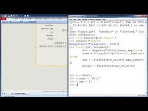 Python 数据库编程11 用mongoengine实现MongoDB的访问初步