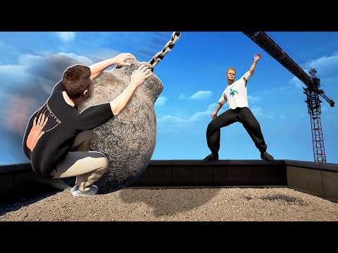 Swinging on a WRECKING BALL in STORROR Parkour Pro