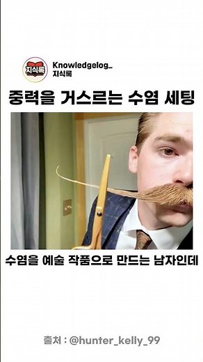 중력을 거스르는 수염 세팅