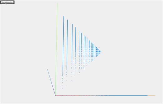 Generation of 4 sequences decomposed into weight × level + jump (log(weight), log(level), log(jump)) - three.js animation:🧵⬇️1: The natural numbers (A000027) ➡️ https://t.co/Ziwie4ZHA7#decompwlj #math #mathematics #sequence #OEIS #javascript #threejs #3D #numbers #graph