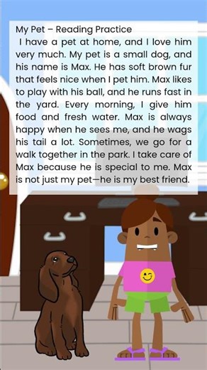 Reading Practice| My Pet for Kids