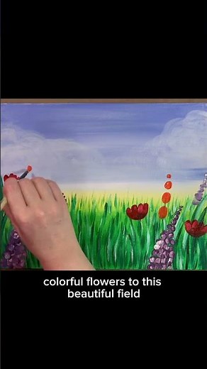 💐Spring Splatter Flowers version easy acrylic painting tutorial for beginners #spring #painting