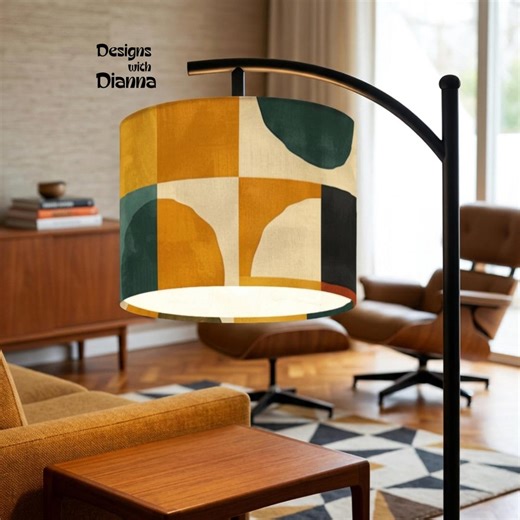 Mid Century Modern Floor Lamp Retro Geometric Lamp MCM Standing Lamp Modernist Lighting Retro Living Room Decor - Etsy