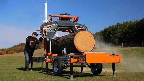 Fastest Chainsaw Machines in Action: Dangerous Sawmill Machines Processing Wood at High Speed