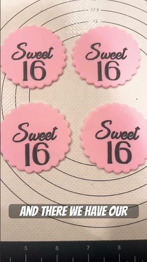 Cupcake topper decorating with a stencil made using Cricut.