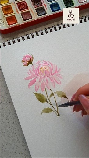 Quick and easy watercolor flowers | painting technique for beginners #wocol